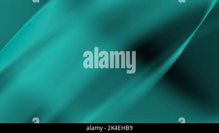 Hintergrund abstrakt 8K grün türkis, benzina, schwarz, weiß, grau, Wellen Linien Kurven Verlauf Foto Stock