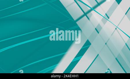 Hintergrund abstrakt 8K grün türkis, benzina, schwarz, weiß, grau, Wellen Linien Kurven Verlauf Foto Stock