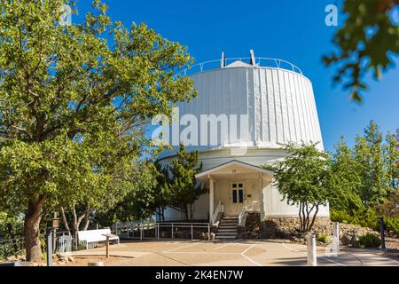 Flagstaff, Arizona, 1 settembre 2022: Telescopio all'Osservatorio Lowell di Flagstaff, Arizona Foto Stock