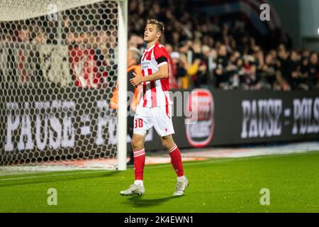 Aalborg, Danimarca. 30th, settembre 2022. Oliver Ross (38) di AaB visto durante la partita Superliga del 3F tra Aalborg Boldklub e Odense Boldklub all'Aalborg Portland Park di Aalborg. (Photo credit: Gonzales Photo - Balazs Popal). Foto Stock