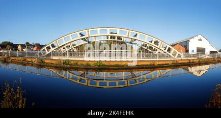 Stanley Ferry Aqueduct vicino a Wakefield, West Yorkshire, Regno Unito Foto Stock