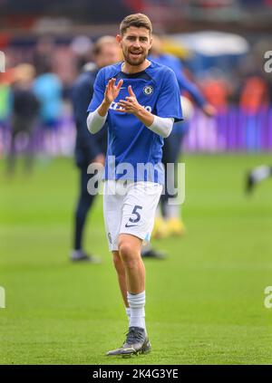 01 Ott 2022 - Crystal Palace / Chelsea - Premier League - Selhurst Park Chelsea's Jorginho durante la partita della Premier League contro Crystal Palace. Foto : Mark Pain / Alamy Live News Foto Stock