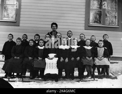 Lassar-Johanna con classe scolastica a Lima Nordic Foto Stock