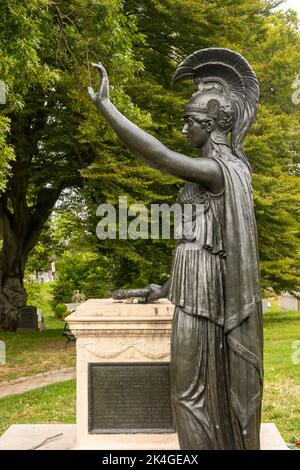 Tombe nel cimitero di Greenwood a Brooklyn, New York Foto Stock