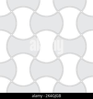 Modello senza cuciture a forma di moncone di mela. Lastroni di pavimentazione sotto forma di un nucleo di mela. Semplici stampe geometriche da tappezzeria. Illustrazione Vettoriale