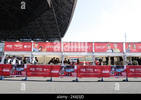 Ariake Colosseo, Tokyo, Giappone. 1st Ott 2022. General view, 1 OTTOBRE 2022 - Tennis : Rakuten Japan Open Tennis Championships 2022 all'Ariake Colosseum, Tokyo, Giappone. Credit: AFLO SPORT/Alamy Live News Foto Stock