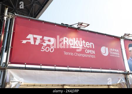 Ariake Colosseo, Tokyo, Giappone. 1st Ott 2022. General view, 1 OTTOBRE 2022 - Tennis : Rakuten Japan Open Tennis Championships 2022 all'Ariake Colosseum, Tokyo, Giappone. Credit: AFLO SPORT/Alamy Live News Foto Stock