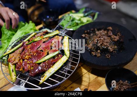 Barbecue a da Lat, Vietnam Foto Stock