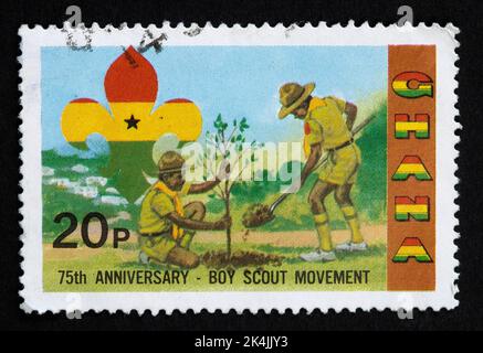 Il Ghana francobollo Foto Stock