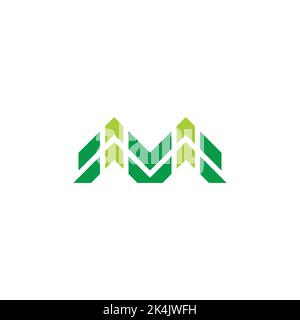 un sacco di montagne silhouette striscia verde logo vettore Illustrazione Vettoriale