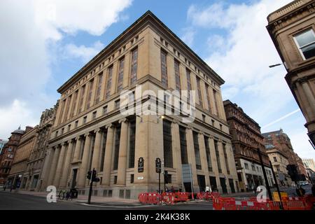 Bank of Scotland Building angolo di St Vincent Street e Renfield Street a Glasgow, Scozia UK Foto Stock