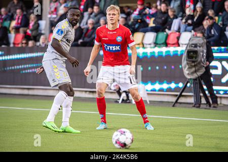 Silkeborg, Danimarca. 02nd Ott 2022. Soren Tengstedt (10) di Silkeborg SE visto durante il Superliga match 3F tra Silkeborg IF e AC Horsens al Jysk Park di Silkeborg. (Photo Credit: Gonzales Photo/Alamy Live News Foto Stock