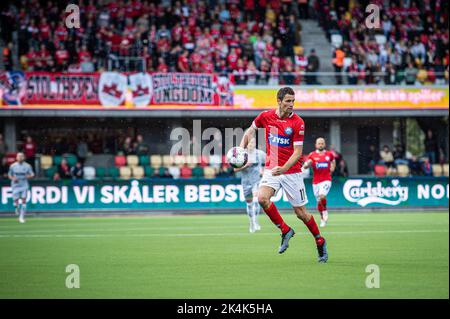 Silkeborg, Danimarca. 02nd Ott 2022. Nicklas Helenius (11) di Silkeborg SE visto durante la partita Superliga del 3F tra Silkeborg IF e AC Horsens al Jysk Park di Silkeborg. (Photo Credit: Gonzales Photo/Alamy Live News Foto Stock