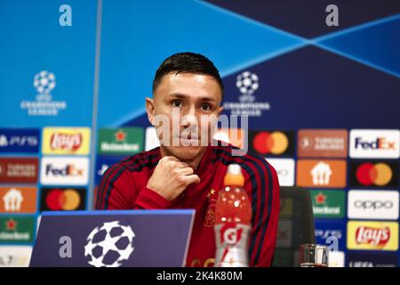 Amsterdam, 2022-10-03, 2022-10-03 12:54:48:19 AMSTERDAM - Steven Berghuis di Ajax durante la conferenza stampa che precede la partita della Champions League tra Ajax Amsterdam e SSC Napoli alla Johan Cruijff Arena il 3 ottobre 2022 ad Amsterdam, Paesi Bassi. ANP MAURICE VAN STEEN netherlands out - belgium out Credit: ANP/Alamy Live News Foto Stock