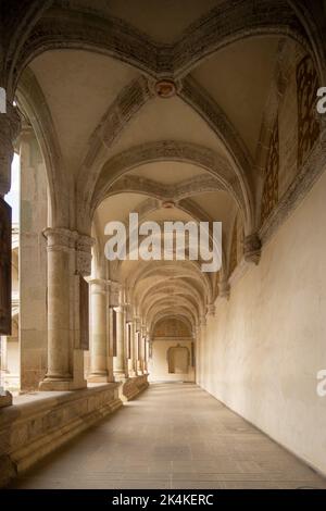 interno di una hacienda, o casa messicana in america latina, ingresso di luce a contrasto con lo spazio, la luce e l'ombra Foto Stock