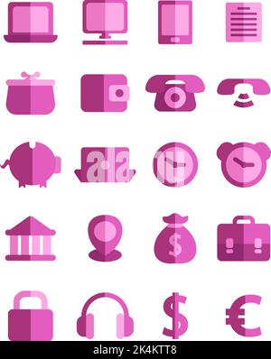 Lavoro bancario, illustrazione, vettore su sfondo bianco. Illustrazione Vettoriale