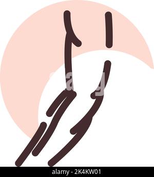 Gomito umano, illustrazione, vettore su sfondo bianco. Illustrazione Vettoriale