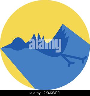 Anatra selvatica blu, illustrazione, vettore su sfondo bianco. Illustrazione Vettoriale