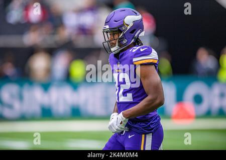 LONDRA, REGNO UNITO. 02th, ottobre 2022. Ty Chandler of Minnesota Vikings durante la serie di Londra NFL 2022 - Minnesota Vikings vs New Orleans Saints allo stadio Tottenham Hotspur domenica 02 ottobre 2022. LONDRA INGHILTERRA. Credit: Taka G Wu/Alamy Live News Foto Stock