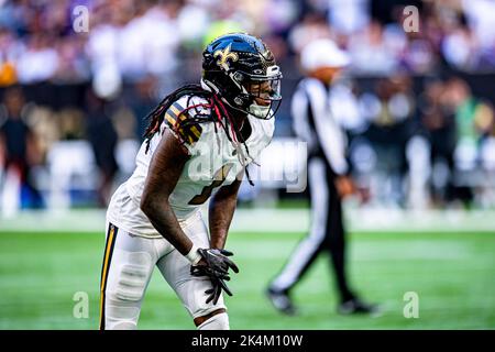 LONDRA, REGNO UNITO. 02th, ottobre 2022. Marquez Callaway of New Orleans Saints durante la NFL 2022 London Series - Minnesota Vikings vs New Orleans Saints allo stadio Tottenham Hotspur domenica 02 ottobre 2022. LONDRA INGHILTERRA. Credit: Taka G Wu/Alamy Live News Foto Stock