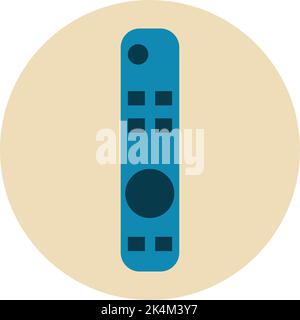 Telecomando tv elettronico, illustrazione, vettore su sfondo bianco. Illustrazione Vettoriale