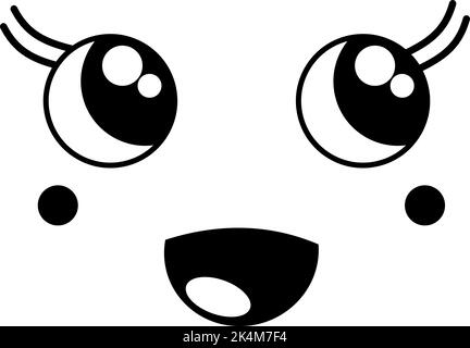 Emoji sorpreso, illustrazione, vettore su uno sfondo bianco. Illustrazione Vettoriale