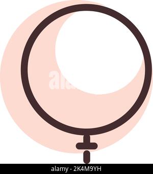 Collana a croce, illustrazione, vettore su sfondo bianco. Illustrazione Vettoriale