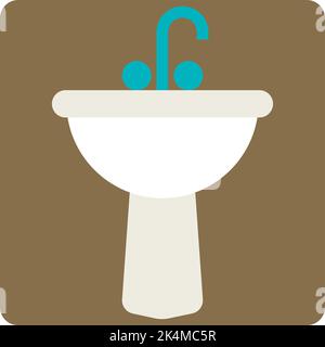 Supporto di lavaggio bianco, illustrazione, vettore su sfondo bianco. Illustrazione Vettoriale