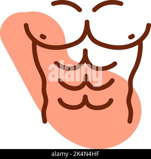 Muscoli forti, illustrazione, vettore su sfondo bianco. Illustrazione Vettoriale