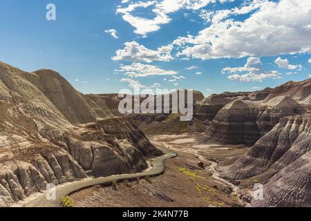 Montagne nel deserto dipinto, Petrified Forest National Park Foto Stock