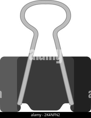 Una clip per rilegatore, illustrazione, vettore su sfondo bianco. Illustrazione Vettoriale
