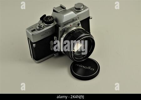 Fotocamera reflex Minolta SR-T da 101 35 mm, vintage made in Japan Foto Stock
