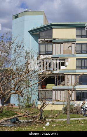 Uragano Ian devastazione Punta Gorda, FL Foto Stock