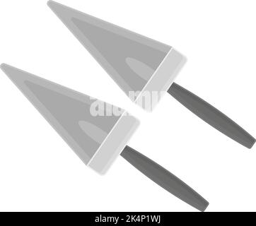 Due spatole per torte, illustrazione, vettore su sfondo bianco. Illustrazione Vettoriale