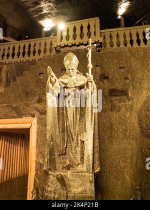 Wieliczka, Polonia - Agosto, 2018: Monumenti di Karol Wojtyla Foto Stock