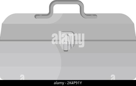 Scatola di acciaio, illustrazione, vettore su sfondo bianco. Illustrazione Vettoriale