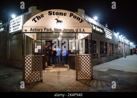 Lo Stone Pony di Asbury Park, NJ, è un leggendario locale musicale famoso per aver lanciato carriere di leggende musicali come Bruce Springsteen. Foto Stock