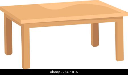 Tavolo da pranzo, illustrazione, vettore su sfondo bianco. Illustrazione Vettoriale