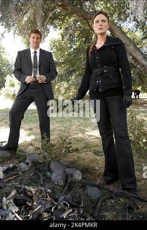 DAVID BOREANAZ, Emily DESCHANEL, ossa : stagione 4, 2008 Foto Stock