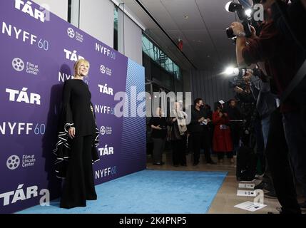 New York, Stati Uniti. 03rd Ott 2022. Cate Blanchett arriva all'evento 'TAR' red carpet durante il New York Film Festival 60th presso Alice Tully Hall, Lincoln Center lunedì 03 ottobre 2022 a New York City. Foto di John Angelillo/UPI Credit: UPI/Alamy Live News Foto Stock