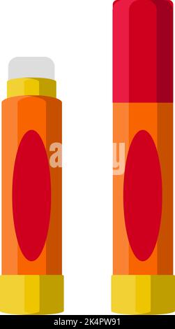 Due stick di colla, illustrazione, vettore su sfondo bianco. Illustrazione Vettoriale