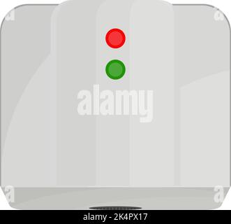 Asciugatore elettrico, illustrazione, vettore su sfondo bianco. Illustrazione Vettoriale