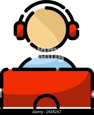 Supporto per vigili del fuoco, illustrazione, vettore su sfondo bianco. Illustrazione Vettoriale