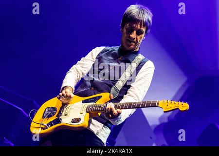 Boston, ma, Stati Uniti. 3rd Ott 2022. Johnny Marr ha suonato al TD Garden di Boston, Massachusetts, il 3 ottobre 2022. Credit: Katy Rogers/Media Punch/Alamy Live News Foto Stock