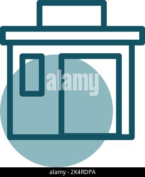 Negozio di abbigliamento, illustrazione, vettore su sfondo bianco. Illustrazione Vettoriale