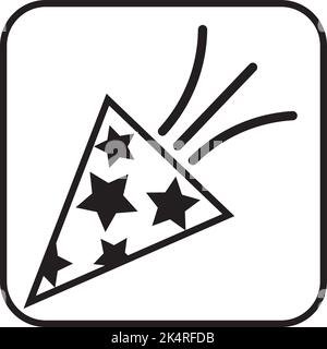 Fuochi d'artificio festosi, illustrazione, vettore su uno sfondo bianco. Illustrazione Vettoriale