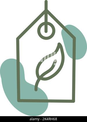 Etichetta ecologica, illustrazione, vettore su sfondo bianco. Illustrazione Vettoriale