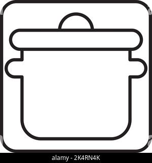 Caldaia per alimenti, illustrazione, vettore su sfondo bianco. Illustrazione Vettoriale