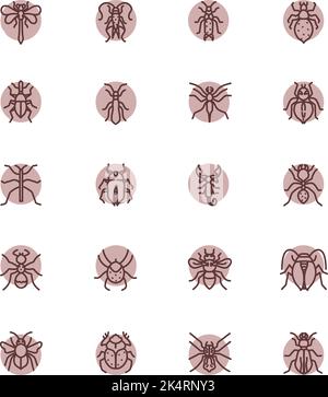 Mondo di insetto, illustrazione, vettore su uno sfondo bianco. Illustrazione Vettoriale