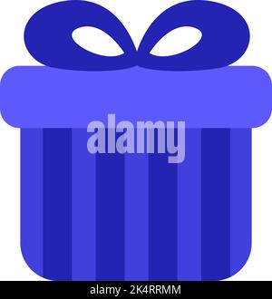 Viola scuro presente, illustrazione, vettore su sfondo bianco. Illustrazione Vettoriale